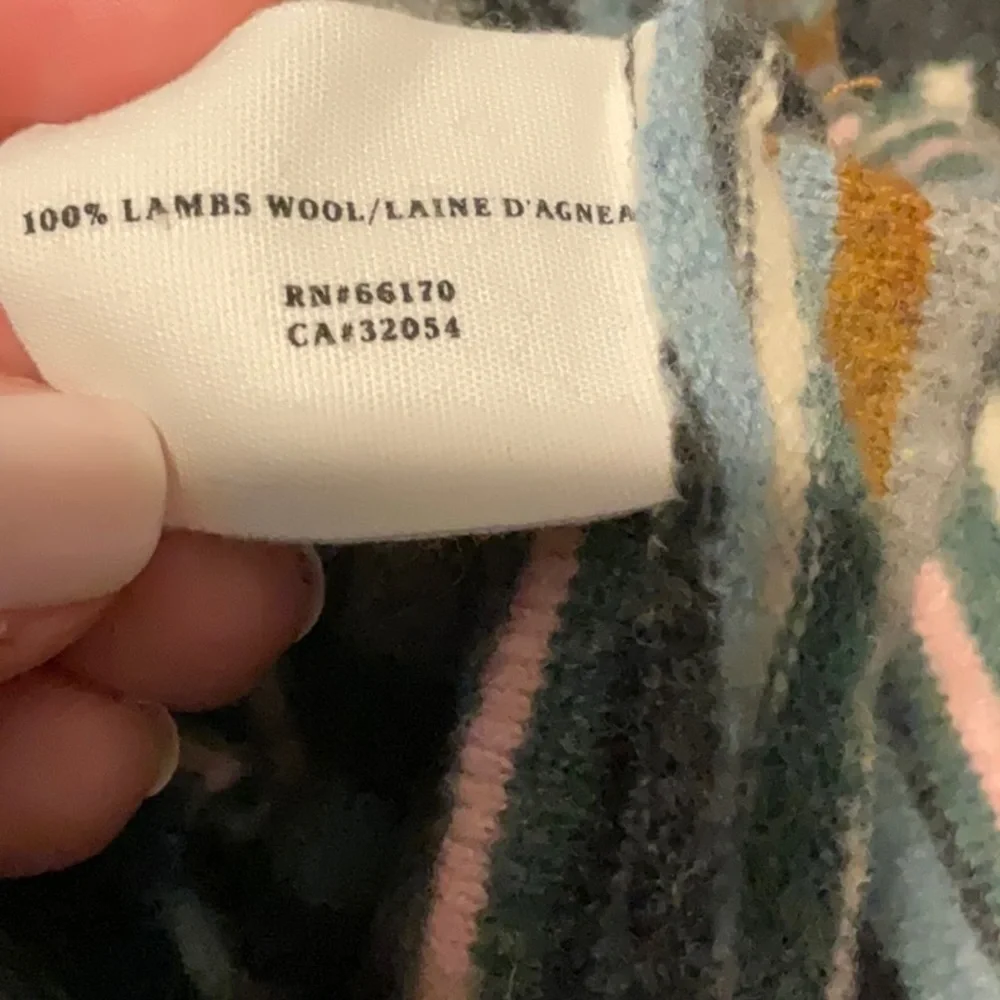 Anthropologie Sparrow 100% Lambs wool Sweater/Blazer with Striped Details - Picture 6 of 6